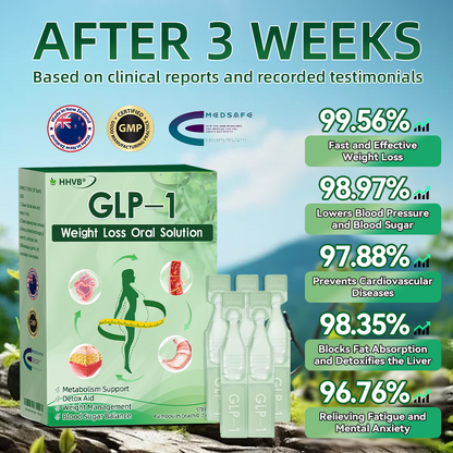 🔥 Only 10 boxes left! We're offering an extra 30% off for you! Doctor-tested and proven, 7-8 boxes of HHVB® GLP-1 Oral Solution are enough to help you manage your weight and blood sugar levels with long-lasting results.